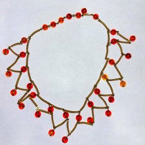 Orange and gold costume jewelry